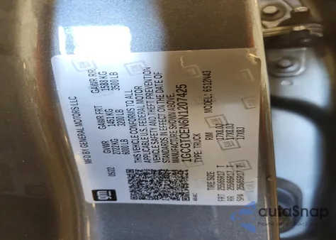 2022 Chevrolet Colorado Lt z USA, uszkodzony, nr VIN 1GCGTCEN6N1207425